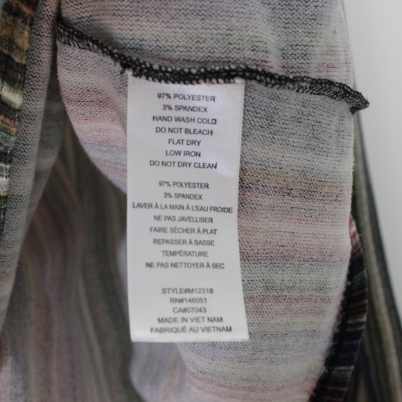 MONTEAU Faith and Joy Multi-colour Rainbow Stripe Knit Top Shirt Small S - Picture 3 of 9